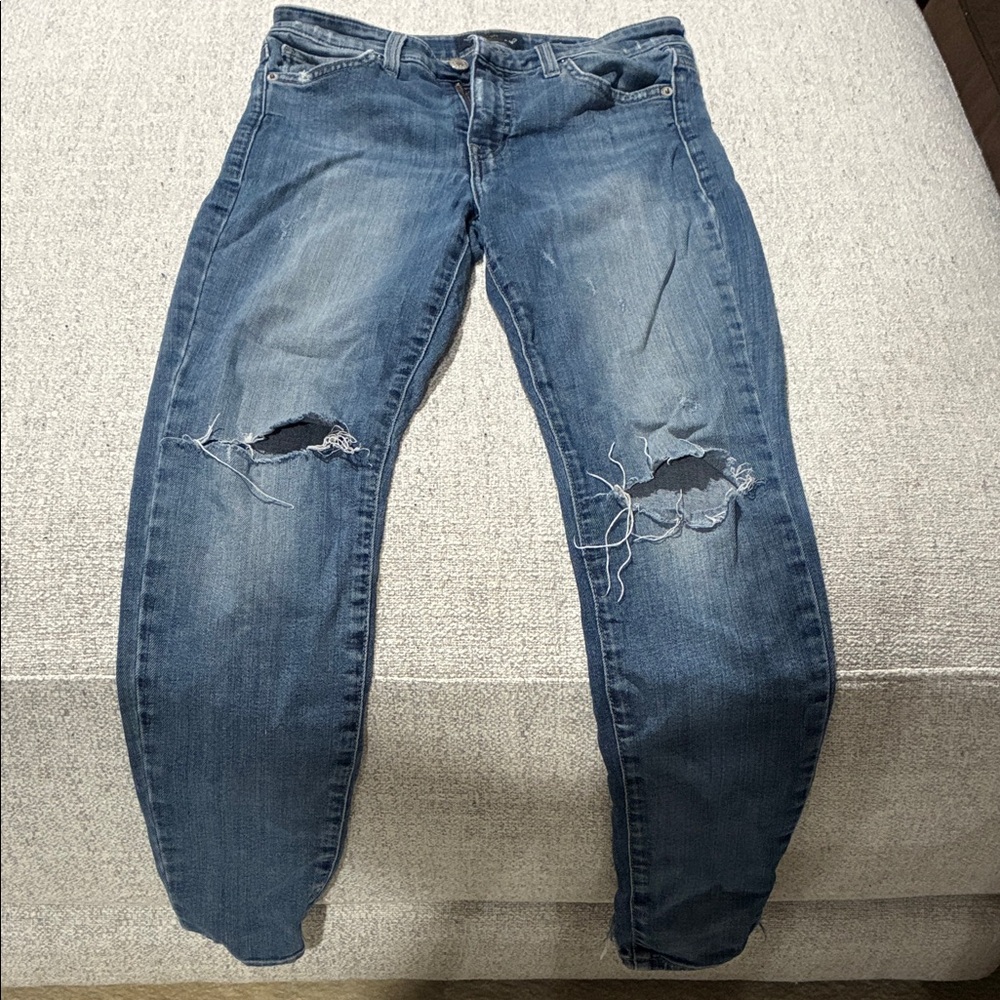 Lucky Brand Women’s Ava Super Skinny Jeans Size 2 Blue Distressed